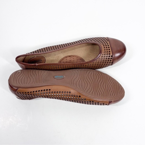 SOFTWALK Napa Brown Ballet Comfort Flats with cut out design Size 12 N - Picture 8 of 8